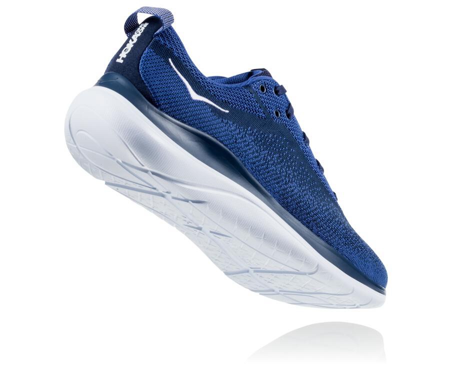 Zapatillas Running Hoka One One Hombre - Hupana Flow - Azul Marino/Blancas - GFE139524